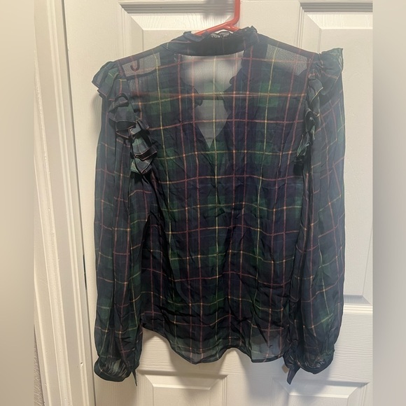 ICONS Objects of Devotion | Secretary Blouse Classic Tartan REVOLVE‎ Sz S - Picture 5 of 10